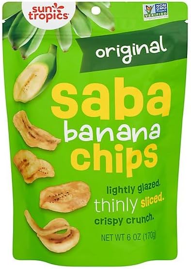 Sun Tropics Banana Saba Original Chips 6 oz (Pack of 6)