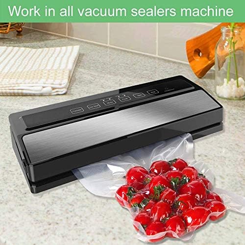 O2frepak 3Pack 6"x16.5'(1Roll) and 8"x16.5'(1Roll) and 11"x16.5' (1Roll) Vacuum Sealer Bags Rolls with BPA Free,Heavy Duty Vacuum Sealer Storage Bags Rolls,Cut to Size Roll,Great for Sous Vide Cooking