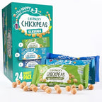 Happy Snack Company Crunchy Chickpeas Classics Variety Pack - High Fiber Vegan Protein Snacks for Adults and Kids - (Pack of 24 1oz) Classic Sea Salt x 8 Lime & Cracked Pepper x8 Sea Salt & Balsamic x8.