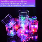 24 Pack LED Light Up Shot Glasses - Glow in the Dark Reusable Plastic Party Cups with Flashing Lights, 2OZ for Adults Birthday Christmas Halloween Bar Easter (Party Favors Supplies)