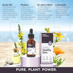 Marie Originals Natural Ear Oil Drops | Mullein Garlic Oil Ear Drops for Infection Prevention, Herbal Ear Ache Drops for Adults, Kids & Pets, Soothes Ear Pain & Wax Removal, Earache Remedies (1 Pack)
