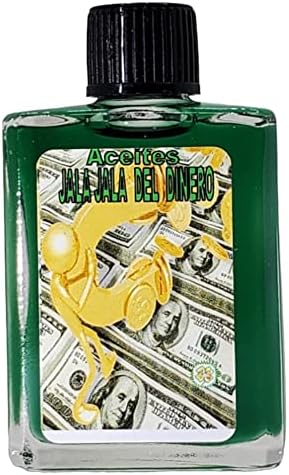 Attract Money Oil (Jala Jala Del Dinero Aceite) Spiritual Anointing Oil by CASA ESOTERICA MAGICK SPACE - Financial Success Spell - Increase Wealth & Prosperity in Your Life-0.5 FL OZ (1 Pack)
