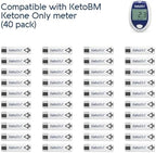KetoBM Blood Ketone Test Strips for Ketone Only Meter, 40pk