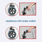 Rollator Walker Folding with Seat, Adjustable Height Four Wheel Walker with Brakes Mobility Aids, for Seniors Elderly