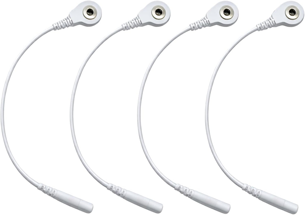 4 Pcs Electrode Lead Wire Adapters, Convert 2mm Pin to 3.5mm Snap - Compatible with TENS, EMS, IF Units