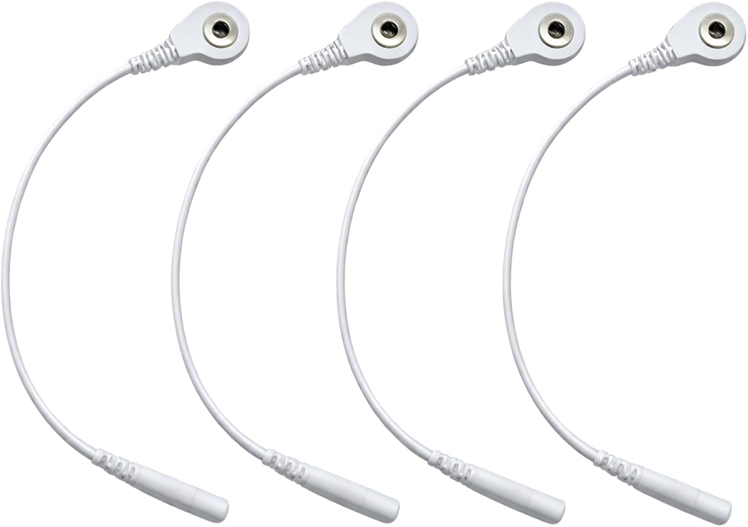 4 Pcs Electrode Lead Wire Adapters, Convert 2mm Pin to 3.5mm Snap - Compatible with TENS, EMS, IF Units