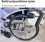 WORDFUN 2pcs 24 Inch Wheelchair Rear Wheel, Wheel Replacement Parts for Wheelchairs, Tires Wheels Assembly, Wear-Resistant Solid Wheel with Bearing, Antislip Replacement Casters