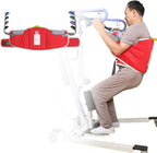 EZ Assistive Sit to Stand Lift Patient Aid Padded Sling and Stand Assist with Back Support,Patient Lift Sling Works with Most Mobility Aids & Equipment (Medium-Red)