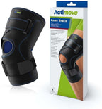 Actimove Sports Edition Knee Brace Wrap Around, Polycentric Hinges, Condyle Pads | Left & Right Compatible Knee Support for Meniscus Tear, Pain, ACL, MCL, Injury Recovery | Men & Women, Black, 2X-Large