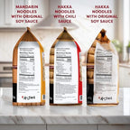 A-Sha Fan Favorite Variety Pack, Taiwanese Air-Dried Noodles, Mandarin Original, Hakka Original, Hakka Chili, Vegan, 10g Plant Protein, No MSG, Ready in 4 Minutes (20 Total Packs)