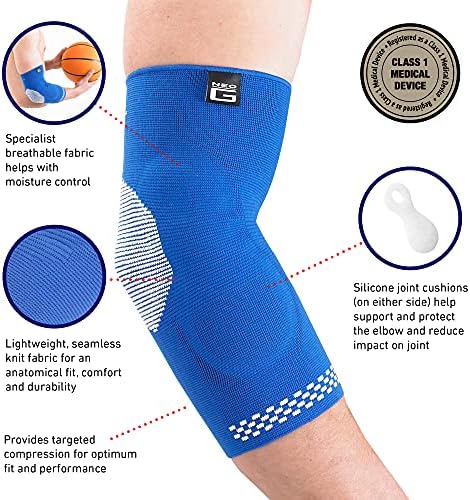 Neo-G Elbow Support - For Arthritis Relief, Joint Pain, Tendonitis, Elbow Injury, Recovery, Sports, Tennis - Multi Zone Compression Sleeve - Airflow Plus - Class 1 Medical Device - L