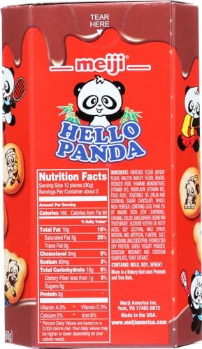 Meiji Hello Panda Biscuits with Choco Creams, 2-Ounce Boxes (Pack of 20)