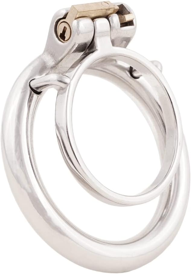 Male Chastity Device Stainless Steel Small Penis Ring Easy to Wear Male Virginity Lock J12245 45mm