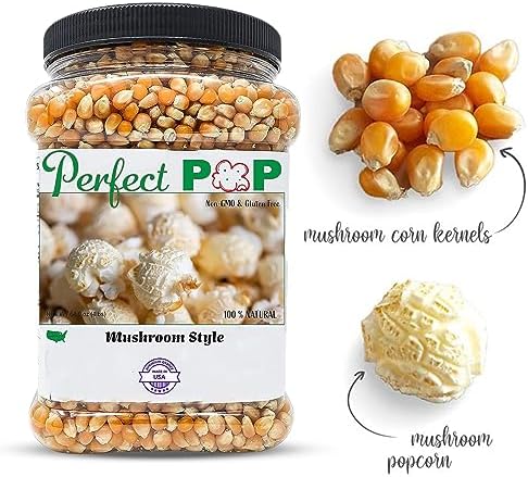 Concession Essentials Premium Gourmet Mushroom Extra Large Popcorn Kernels - 4lbs
