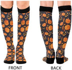 ALAZA Halloween Colored Pumpkin Compression Socks for Women Men Circulation Long Socks Running Athletic Cycling