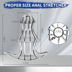 Steel Hollow Tunnel Anal Plug,Butt Plug Expander Adult Sex Toys,Anal Training Hollowed-Out Design,Hollow Peep Anal Dilator BDSM Games Adult Sex Toy.（L）