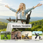 Small Electric Wheelchairs for Adults, 36 lbs Lightweight Foldable Power Wheel Chair with Removable Battery, 12-Mile Range Portable Compact Travel Motorized Wheelchair for Seniors, Airline Approved