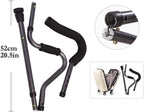 Adult Crutches for Travel or Work, Folding Underarm Crutches, Adjustable Armpit Crutches, Anodized Aluminum, Adult Height 61-75in, Dark Grey, 1 Pair