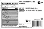 Yupik Organic Desiccated Coconut, Fine, 1 lb (16 oz), Non-GMO, Vegan, Gluten-Free, Kosher, Finely Ground, Unsweetened, No Added Sugar, Oil-Free, Source of Fiber, Healthy Snacks, Ideal for Topping