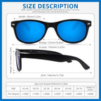 2 Pack Reader Sunglasses for Men Women Classic Rectangle Reading Glasses Outdoor Full Lenses Magnifying Eyewear UV Protection Black/Blue+2.0
