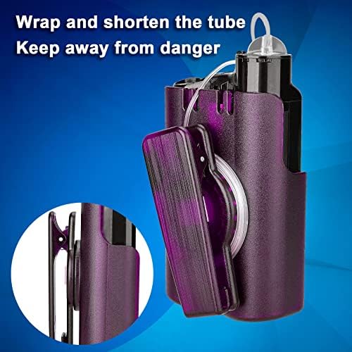 Insulin Pump Holder 360° Rotatable, Insulin Pump Case with Clip for Medtronic MiniMed 630G 640G 670G 770G, Sturdy and Durable Clip (Purple)