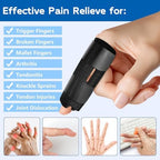 2 Pcs Finger Splints, Trigger Finger Splint Built in 2 Aluminum Bar Mallet Finger Support Brace Finger Straightener for Arthritis Pain Relief & Broken Knuckle Immobilisation (Black)