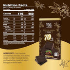ChocZero 70% Cocoa Dark Chocolate Squares, Sugar Free, Vegan, Low Carb, High Fiber, Keto Friendly, No Sugar Alcohols (4 Count, 3.2oz Boxes)