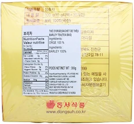 Dongsuh Roasted Barley Tea, 10g x 30 bags
