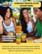 Tropical Fruit Concentrate Juice (Pack Of 1 x 700ml Bottle) Real fruit juice with no added artificial flavors, colors or sweeteners SUNQUICK - JUICE