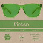 PURPLE CANYON Green Color Therapy Mood & Migraine Glasses Light Therapy Chakra Healing Glasses Chromotherapy Green Colored Lenses