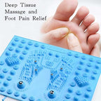 Acupressure Foot Massage Mat with 6 Magnetic Beads, Reflexology Pressure Relief Pad, Thickened Magnetic Therapy Mats for Home and Office Use