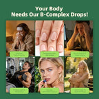 Vitamin B Complex Drops, Active B12 Methylcobalamin 5000mcg, B6, B1, B2, B5, B7, B3, Folate with Vitamin C, B12 Sublingual Liquid Fast Absorption | Boost Energy, Focus & Immunity, Vegan | 60 Servings