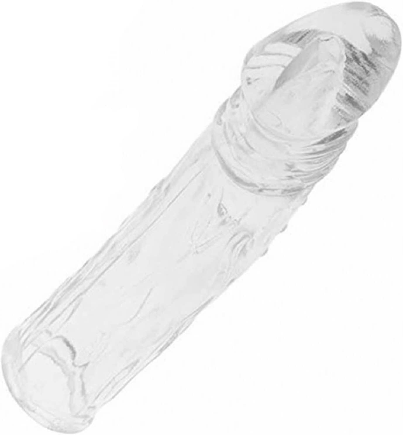 Newly Silicone Sleeve Extension Sheath Extender 35% Girth Enhancer for Men Male Enhancement Extension Sleeve (Transparent1, 8 inch)