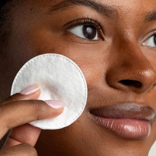 Cliganic Organic Cotton Rounds (300 Count) Makeup Remover Pads, Hypoallergenic, Lint-Free | 100% Pure Cotton (Packaging May Vary)