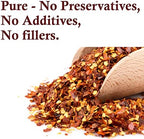 The Spice Way Crushed Red Pepper Flakes - 8 oz - Hot Red chili Pepper Flakes - Premium Quality, All-Natural, and Preservative-Free, Perfect for Adding a Bold Kick to Your Favorite Dishes