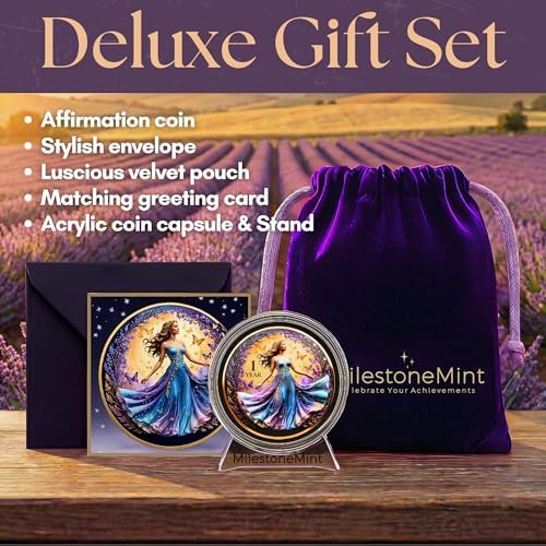 MilestoneMint Butterfly Woman’s 1 Year Sobriety Chips – Sobriety Gifts, AA Medallions, Sober Coins AA Tokens, Anniversary Gift for Her – Serenity Prayer 3D Raised Metal w/Textured Feel, Capsule, Card
