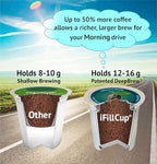iFillCup Pods - Fresh Fill Dozens in Minutes for K Cup Brewers | Use Your Favorite Coffee: Estate, Exotic, Organic or Local Fresh Roast | Holds 50% More Coffee for Richer Larger Brew(1296 Count Green)