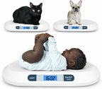 Smart Weigh Digital Baby & Pet Scale – Infant and Small Animal Weighing Scale for Newborns, Puppies & Cats – 44 lb Capacity, lb/oz/kg Display, Hold Function