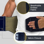 ORTONYX 3D Knitted Lumbosacral Support Back Brace with 4 Embedded Stays, Breathable and Elastic, Lower Back Pain Relief, Hook&Loop Closure with Hand Loop for Easy Use - M-L