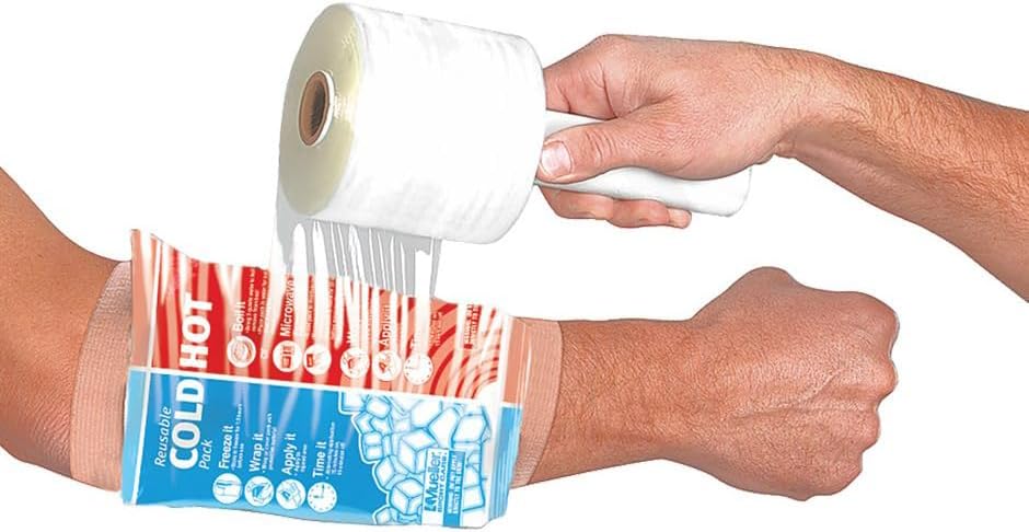 Mueller EZ-Wrap Cold Pack Plastic Wrap with Handle: 4 in. x 1000 ft. (Clear)