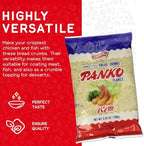 Japanese Style Panko Bread Crumbs – Crispy Panko Flakes, Light and Crunchy, Wheat Bread Crumbs for Cooking and Frying - 6.98oz (Pack of 1)