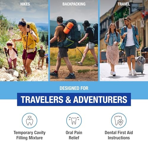 Adventure Medical Kits Dental Medic Kit - Travel Dental Kit for Emergency Tooth Care - Includes Orasol Gel, Tural Tea, Temporary Cavity Filling & More