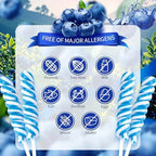 Lollipops Individually Wrapped Bulk - Blue Twisty Lollipops - Kid's Whirley Lollipop Candy for Decorating Birthday, Blueberry Flavor 30 Pack