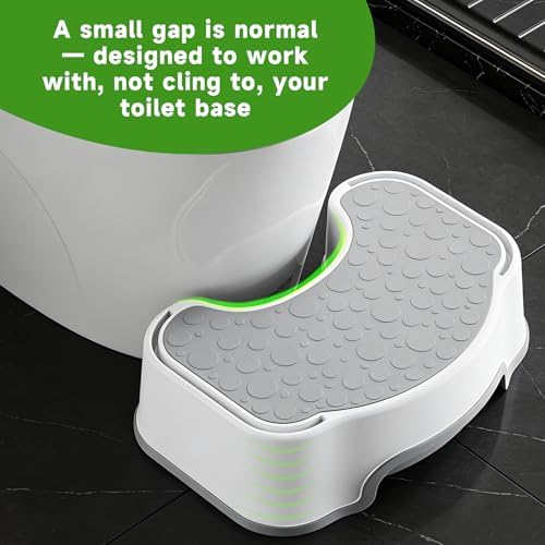 EmoH Squatting Stool for Adults - 16.7" Wide 2-in-1 Adjustable Poop Stool - Heavy Duty Non-Slip Toilet Stool for Better Posture & Bathroom Use,Potty Training,Toddler Step Stool for Kids