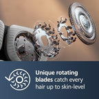 Philips Norelco Shaver Series 9000 Space Grade Edition, Wet & Dry Electric Shaver, with Lift & Cut Shaving System, Pop-up Trimmer, Cleaning Pod & 3 Cartridges, Charge Stand & Travel Case, S9979/92