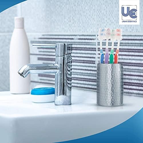 Urban Essentials Bulk Toothbrush Package with Covers | Premium Quality Individually Wrapped Colorful Tooth Brushes | Medium Soft Toothbrush Hygienic Cap for Donations, Travel, Hotels (25 Pack)