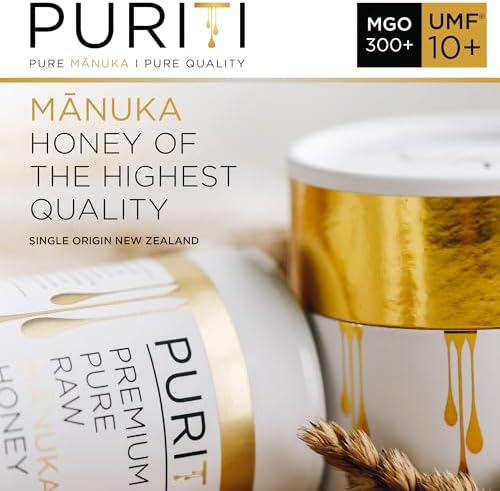 PURITI Manuka Honey MGO 300+ / UMF 10+ | 100% Pure Genuine Raw Manuka Honey | 8.8 Oz / 250g | Harvested, Tested, Certified and Packed in New Zealand