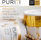 PURITI Manuka Honey MGO 300+ / UMF 10+ | 100% Pure Genuine Raw Manuka Honey | 8.8 Oz / 250g | Harvested, Tested, Certified and Packed in New Zealand