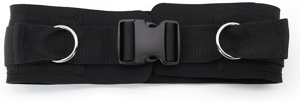 LOOEEL Adjustable Waist Belt Soft Neoprene Padded Belt with 2 Movable Rings for Cable Machines Fitness Exercise Speed Agility Resistance Training