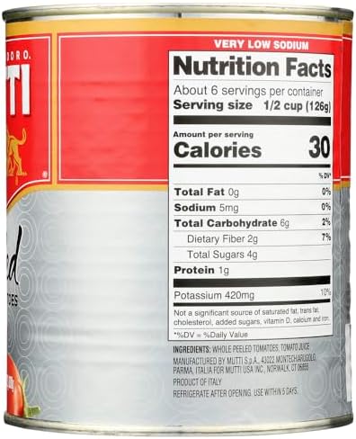 Mutti Whole Peeled Tomatoes (Pelati), 28 oz. | 12 Pack | Italy’s #1 Brand of Tomatoes | Fresh Taste for Cooking | Canned Tomatoes | Vegan Friendly & Gluten Free | No Additives or Preservatives